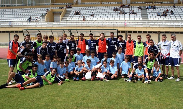 Plantilla del R. C. Celta en su concentración de pretemporada en Melgaço