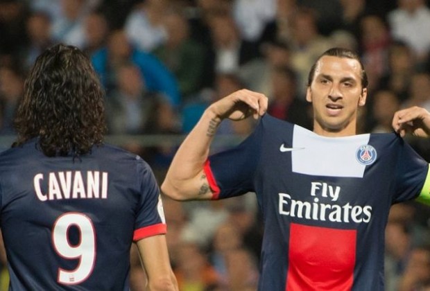 Ibrahimovic y Cavani con el PSG (Foto: ilovefootball.it)