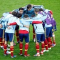 La selección española haciendo piña para enfrentarse a uno de sus rivales.