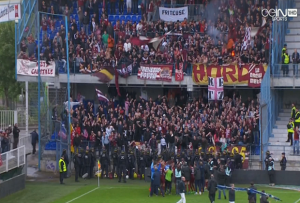 Hinchada del Metz desplazada a Auxerre