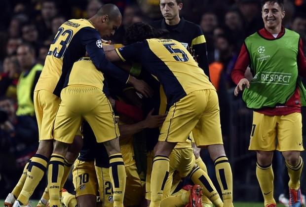 Jugadores atléticos celebran el golazo de Diego. (Foto: activenews.ro)