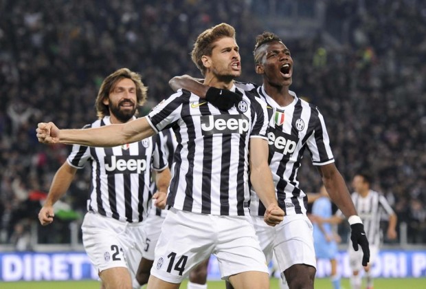 Llorente, Pirlo y Pogba celebrando un gol con la Juventus(Foto: Daniele Badolato/ LaPresse)