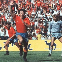 Mundial México 1986_España_Dinamarca_Butragueño_Michel