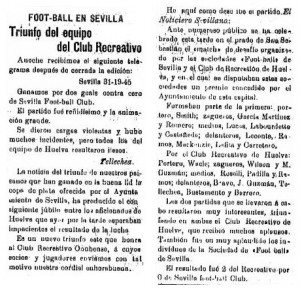 Crónica Copa Sevilla