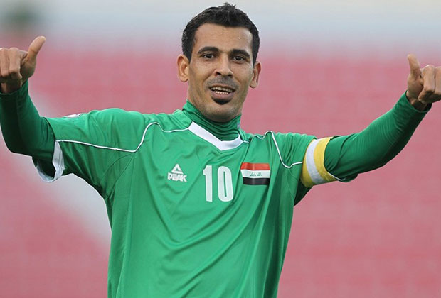 Younis Mahmoud con la elastica iraqui