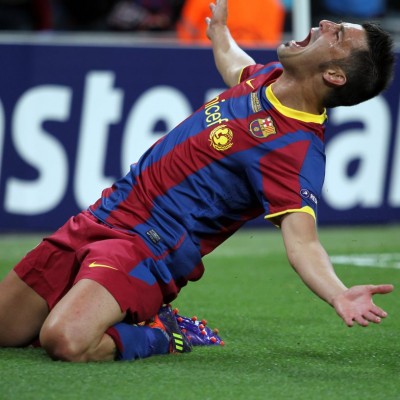 El '7' celebrando su gol en Wembley (foto: fcbarcelona.es)